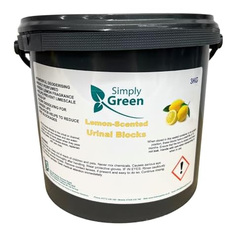 3kg Tub of Lemon Scented Urinal Blocks Cover