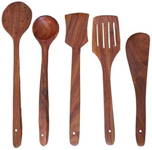 AK Handicraft Handmade Wooden Non-Stick Serving and Cooking Utencil