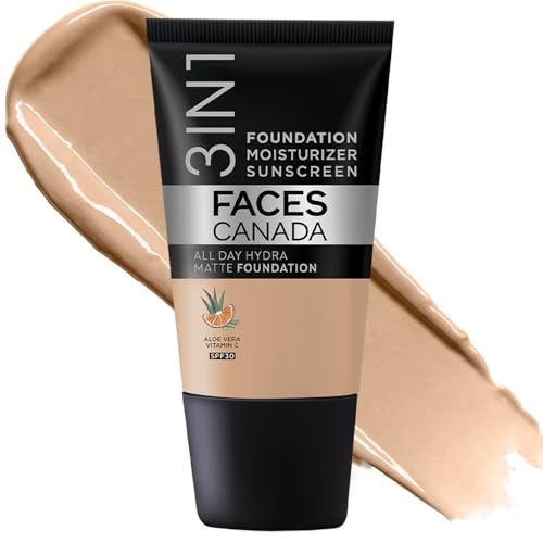 FACESCANADA Cream Hydra Matte Foundation Mini Medium Natural Shade 0.61 fl oz (18 ml)