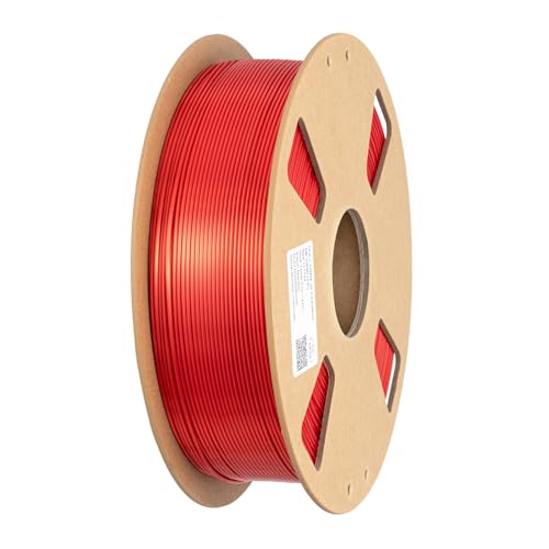 Silk Red PLA 1.75 mm 3D Printer Filament 1KG Silk Metallic Red PLA 2.2LBS Spool Shiny Silky Shine 3D Printing Material H
