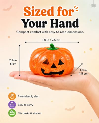 Halloween Pumpkin Stress Ball, 2026 New Slow Rising Squishy Dumplings, Spooky Ghost Smushers for Adults, Giant Sensory Glitter Fidgets, Anxiety Relief Squishies, Squeeze Decorations - Image 5
