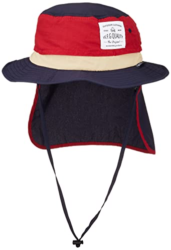 モスキーヒ ハット ネイビー×レッド M 虫よけ 速乾日除け付 HB-001