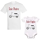 vespa et3 125 primavera usata veneto  La Ruotante Coppia T-Shirt e Body Neonato Maniche Corte Tale Padre Figlio Adatto per Vespa Special elaborata Coordinato - Body 12-18 Mesi, XL
