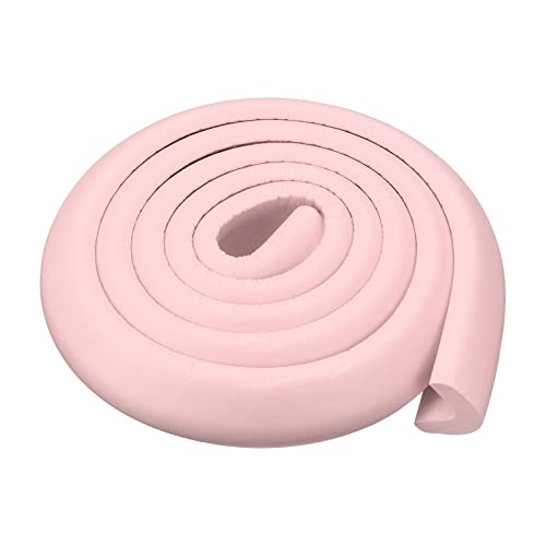 Image of uxcell Corner Guards Edge Protectors 16.4ft(5M), Foam Safety Bumper L Shape for Furniture Corner Table Edge Guard, Pink