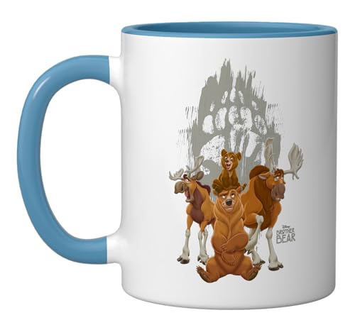 Disney Brother Bear Characters Ceramic Mug, Blue/White