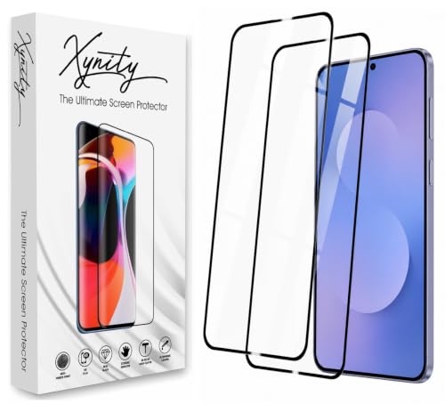 Image of Xynity Ultra Tempered Glass for Samsung Galaxy S25 FE (Pack of 2) - Edge to Edge Full Screen Coverage with Easy Installation Kit