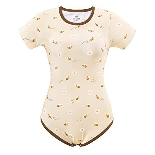 Littleforbig Cotton Romper Onesie Pajamas Bodysuit - Honey Onesie4