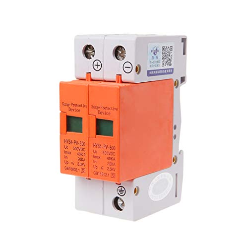 Gwxevce HYS4 Dispositif de Protection Contre Les surtensions SPD House DC Parafoudre Parasurtenseur 2 Pôles 20KA ~ 40KA Cover