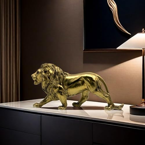 Estatua Figura León Resina Decoración Hogar Oficina miniatura 5
