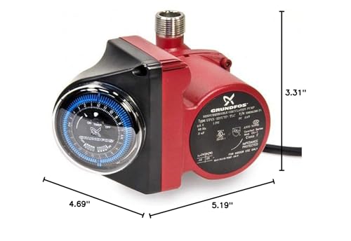 Grundfos 595916 1/25 Horsepower Comfort Series Recirculator Pump, Model: 595916, Outdoor & Hardware Store
