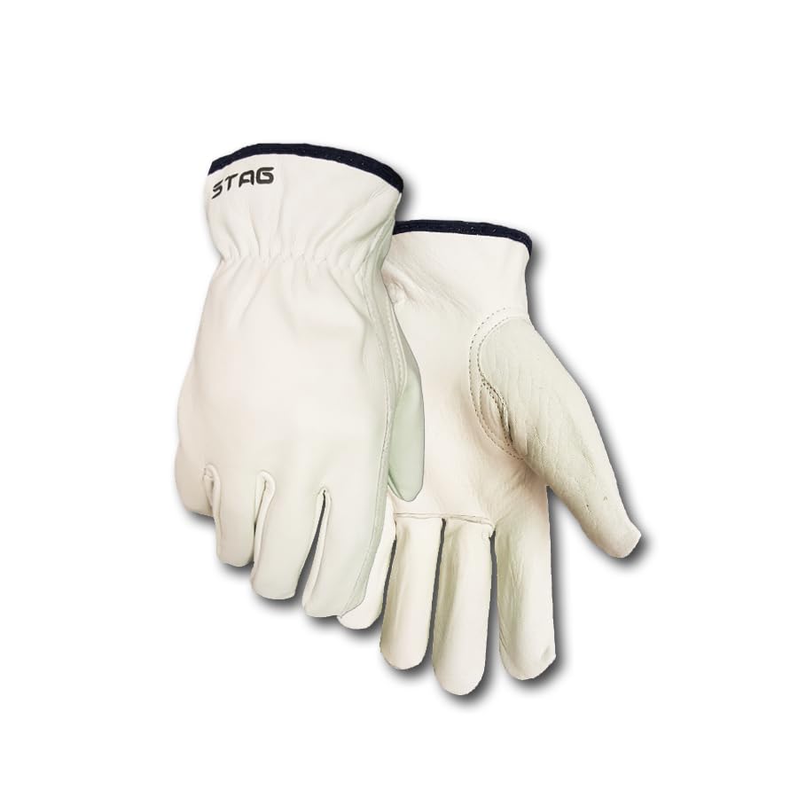 Golden StagMen's Leather Work Gloves 148 Ideal Gifts for Men, Gardening Supplies & Truck Accessories and Construction
