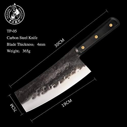 MAYIT Meat Cleaver Knife, Handmade 5Cr15Mov Material Thick Blade Knife Forged Cleaver Vegetable Cutter Chinese Carbon Steel Knife, 7 inch, MAYiT5475