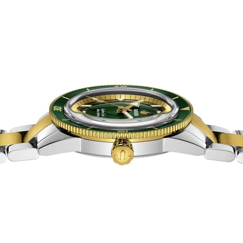 Rado Captain Cook Automatic Green Dial, Date Display, Super Luminova Indexes and Yellow Gold and Silver Bracelet3