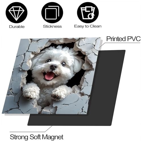 Image of BVBOX Dishwasher Magnet Cover 23 inchx26 inch, Reusable Magnetic Refrigerator Covers, Dishwasher Magnets Decorative Cover Fridge Door Skin Panel Stickers for Home Kitchen Appliance,Dogs