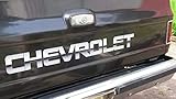 Chevy - Polished Silver (Simulated Chrome) - Windshield Tailgate Window Decal - Silverado Duramax Z71 C10 Blazer Colorado S10