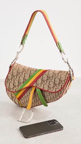 Dior Women's Pre-Loved Multi Canvas Rasta Saddle Bag3