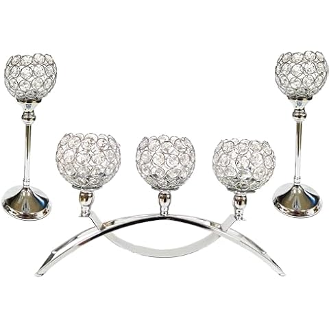 Elegant Crystal Candle Stick Holders Set Cover