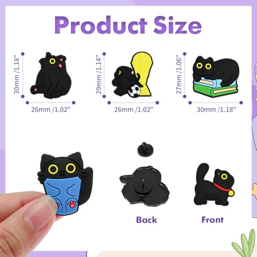 Image of Cute Pins Bulk, Funny Lapel Badge Pins Rubber Brooch Pins for Backpacks, Hats, Bags