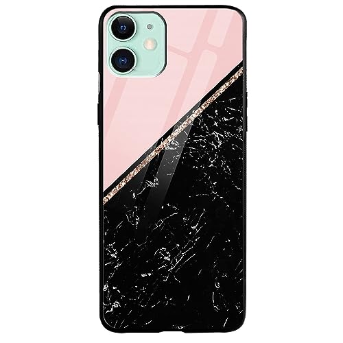 Image of COLORflow Back Cover Compatible with iPhone 11 | Black Marble Pink | Shockproof TPU Bumper Cover with Camera Protection Back Cover Compatible with iPhone 11