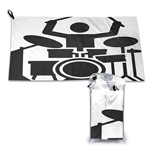 Ahdyr 16x31.5in Asciugamano ad asciugatura rapida Batterista Asciugamani da spiaggia in microfibra per adulti per viaggi Piscina Yoga Coperta da campeggio Festa della mamma Regali per le donne