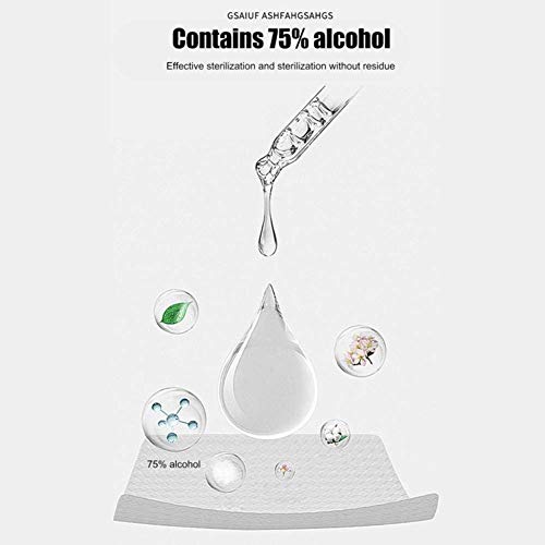 75 Alcohol Disinfectant Wipes 60 Sheets/Pack Portable 75 Alcohol Wet Wipes Antiseptic Cleaning Sterilization Wipes Wet Wipes for Tourism, Hotel, Restaurant, Home, Office, Car, Toy - Thumbnail 2