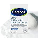 Cetaphil Barra Dermolimpiadora Antibacterial para Piel Sensible, Seca o Normal, Jabón en Barra de Limpieza Profunda,...