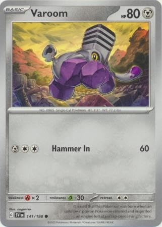 THE POKEMON COMPANY INTERNATIONAL Single Card VAROOM 141/198 Scarlet & Violet BASE