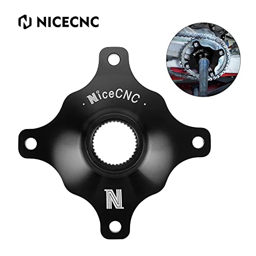 NICECNC Black Rear Wheel Hub Sprocket Axle Collar Compatible with Yamaha RAPTOR 700 2006-2021,RAPTOR 700R 2011-2021,RAPTOR 700R SE 2014-2020,YFZ450 2006-2009 2013