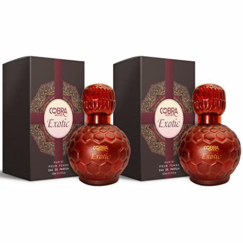 ST. JOHN COBRA Irresistible Scent Fresh and Soothing Long lasting Exotic Eau De Parfum Perfume for Women, 100 ml Each (Pack of 2)