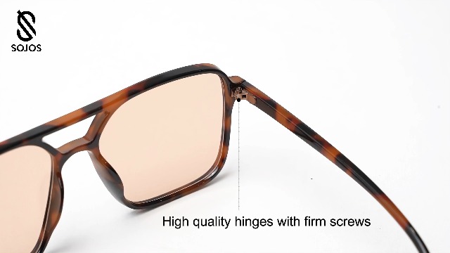 Amazon.com: SOJOS Trendy Vintage Aviator Square Sunglasses  display picture 1