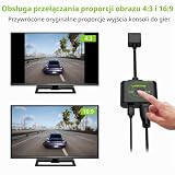 LiNKFOR Adapter PS2 na HDMI 1080P Konwerter z przełącznikiem RGB/YPbPr stosunek 4:3/16:9 kompatybilny z wszystkimi modelami PS2