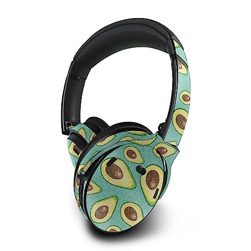 Image of MightySkins Glossy Glitter Skin Compatible with Bose QuietComfort 45 Headphones Seafoam Avocados | Protective, Durable High-Gloss Glitter Finish | Easy to Apply
