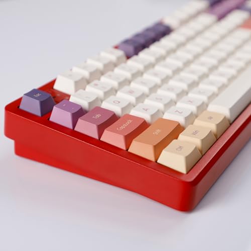 Image of YMDK 143 Smoke Cloud Keycaps Dye-Sub Thick PBT Cherry Profile Key caps for TKL 61 64 68 75 87 96 104 108 GMMK MX Mechanical Keyboard