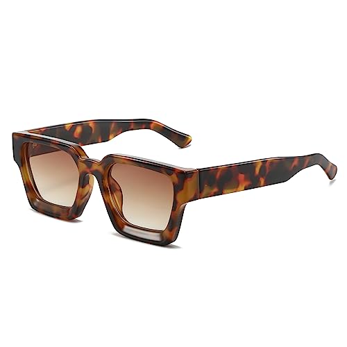 GIFIORE Thick Square Sunglasses for Men Women Chunky Frame Rectangle Sun Glasses Trendy