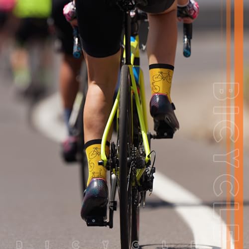 Zoooyawn 6 Pairs Funny Cycling Socks