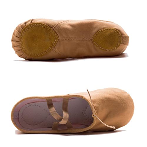 1 Pair Non Slip Dancing Shoes Girls Ballet Flats Ballet Pilates Shoes Ballet Dancer Shoes Ballet Slipper Ballet Dance Shoes Ballet Practice Shoes Yoga Shoes Aldult Soles Light Brown3