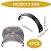WJIAAA Hat Curver Tool, 4pcs Durable Hat Bender Brim, Reusable Hats Brim Shaper, Hats Bending Tools, Men's Accessories, for Most Baseball Caps, Visor Shaping, Black Suitable for 15.5-21.8cm