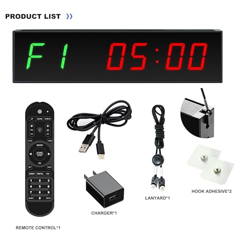 Cronómetro LED programable CHEWYZ de 6 dígitos para fitness, ideal para gimnasio, entrenamiento en casa y cronometraje de carreras miniatura 7