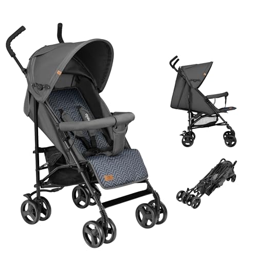 Bild von LIONELO Elia Buggy Klein Zusammenklappbar Kinderwagen Bis 15 Kg, Rücken Und Fußstützenverstellung Hinterradbremse, Moskitonetz, Einkaufskorb