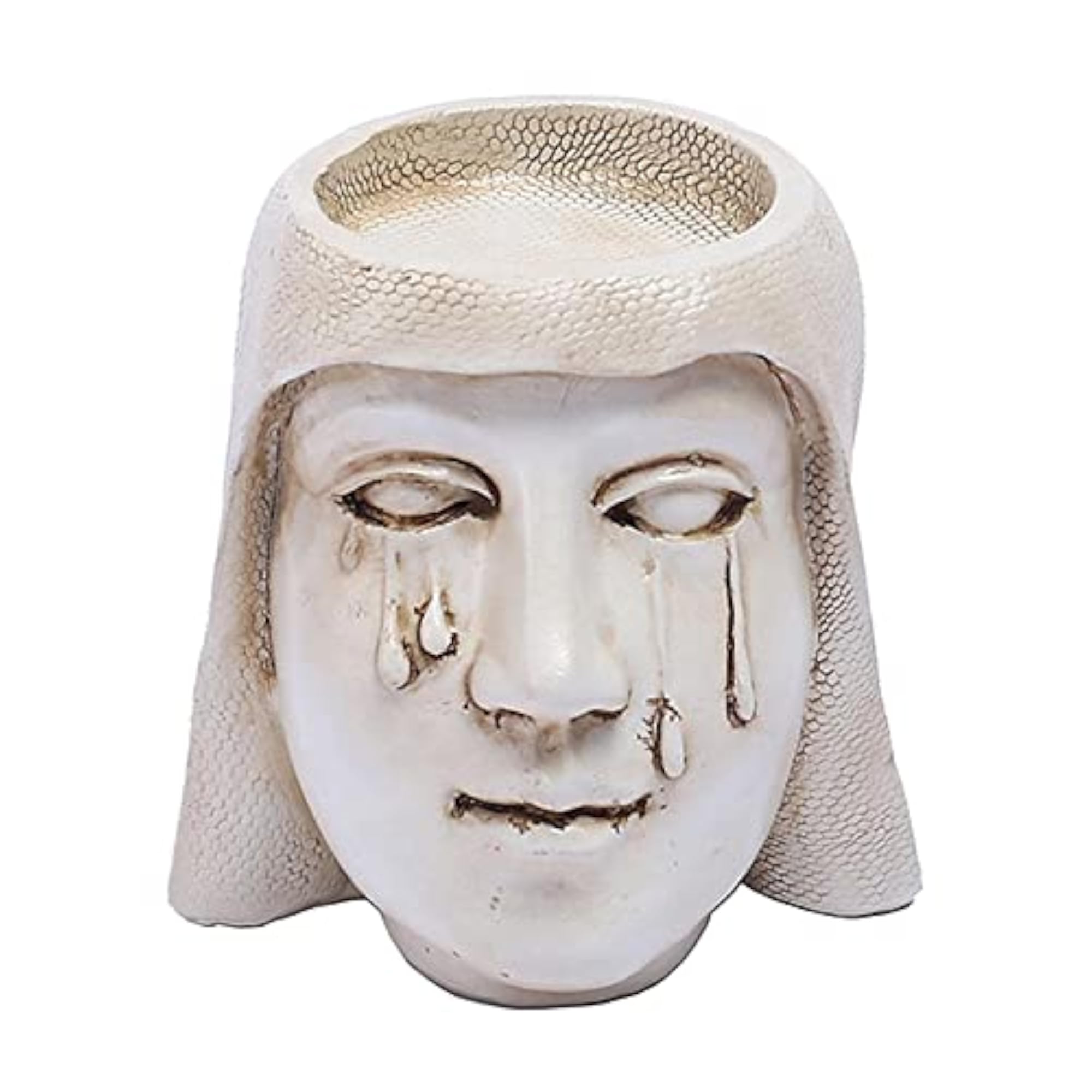 Virgin Mary Resin Statue Candlestick