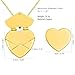 Jewaytec Fashionable Heart Locket Necklace with Stainless Steel Blank Card Decoration: Brass and Stainless Steel Pendant - Gift Necklace for Mother, Wife, Best Friend - Adjustable Chain Included