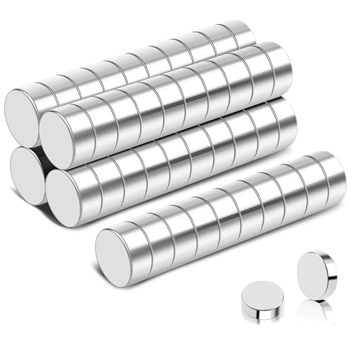 Image of TRYMAG Small Neodymium Fridge Magnets, 50Pcs Refrigerator Magnet 6x3mm | Round Rare Earth Multi-Use Tiny Magnets for 3D Printing, Office,Whiteboard, Crafts, School