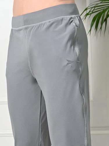 Image of FITINC Men's Stretchable Track Pant for Gym with Zipper Pockets