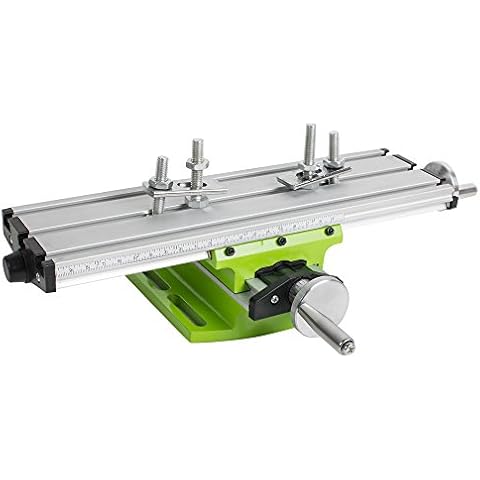 Mini Milling Machine Work Table Vise Multifunction Worktable X-Y Axis Cross Slide Table Compound Drilling Slide Table for Lathe Bench Drill Press Cover