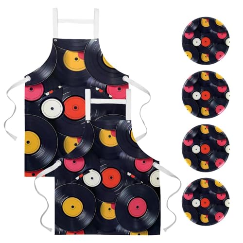 Tablier de cuisine en lin lot de 2 pour des soirées barbecue vintage