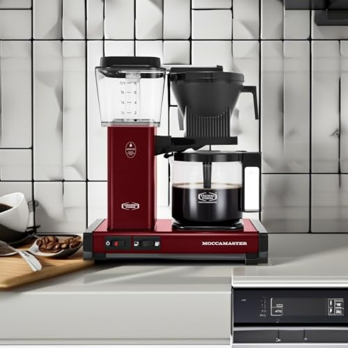 Image of Technivorm Moccamaster 53929 KBGV 10-Cup Coffee Maker Merlot Red, 40 Ounce, 1.25l