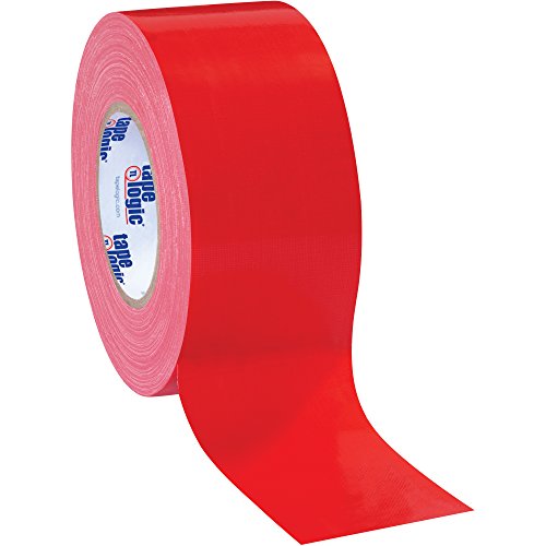 Image of Aviditi (3 Rolls) Tape Logic 3 Inch x 60 Yards Multipurpose Duct Tape, Red, 10.0 Mil Thick - for Temporary Repairs, Labeling, Patching, Marking and Social Distancing