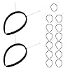 ROMISBABA 15 piezas Diademas Elásticas Negras con Muelle para DIY Accesorios Versátiles para Mujeres y Niñas para Proyectos de Moda y Fiestas Diarias