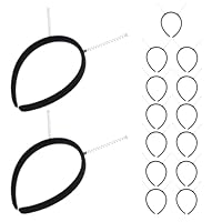 ROMISBABA 15 piezas Diademas Elásticas Negras con Muelle para DIY Accesorios Versátiles para Mujeres y Niñas para Proyectos de Moda y Fiestas Diarias
