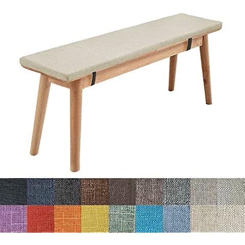 Cojín de Banco WTHYGB 150 X 45 X 5CM Lavable Antideslizante - Beige Cover